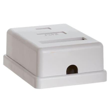 Cmple Surface Mount Box Cat6 Single WHITE 779-N